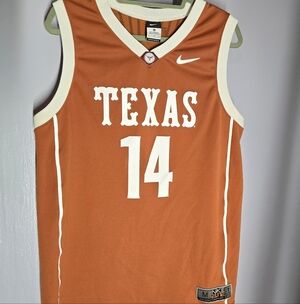 Medium Nike Texas Basketball Jersey - Burnt Orange and White